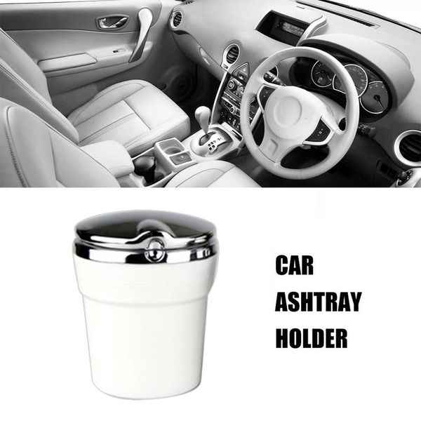 

auto car cigarette ashtray with blue led light indicator universal portable bling smokeless cylinder cup holder car accessories