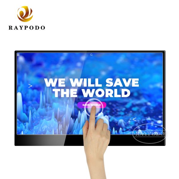 

raypodo new design 15.6 inch portable touch monitor with type-c hdmi interface