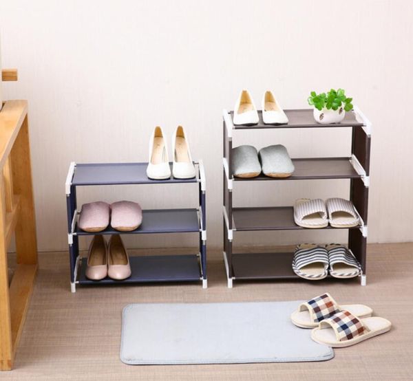 2019 Shoe Storage Rack Fabric Home Assembly Creative Shoe Rack Solid Color Simple Non Woven Shoe Rack Living Room Bedroom Wholesale From