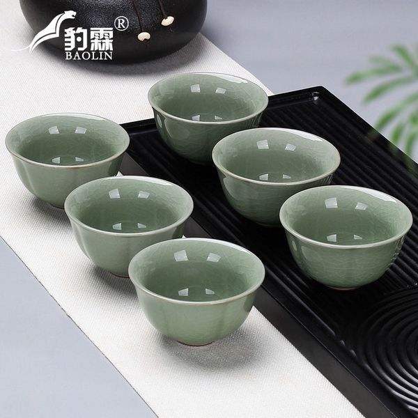 

kiln kiln kungfu tea ceramic cups, teapots home a single master sample tea cup purple sand cup blue and white porcelain