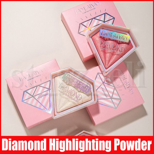 

Handaiyan Face Diamond Crystal Подчеркивая пудра Компактная Осветляющий порошок Shimmer Complexion Bronzers Highlighters 5 Цвет