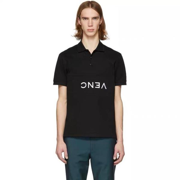 

18ss gvi вышивка логотипа новые поло короткие рукава tee luxury street скейтборд casual tee лето хлопок мужчины женщины поло футболки hflstx, White;black