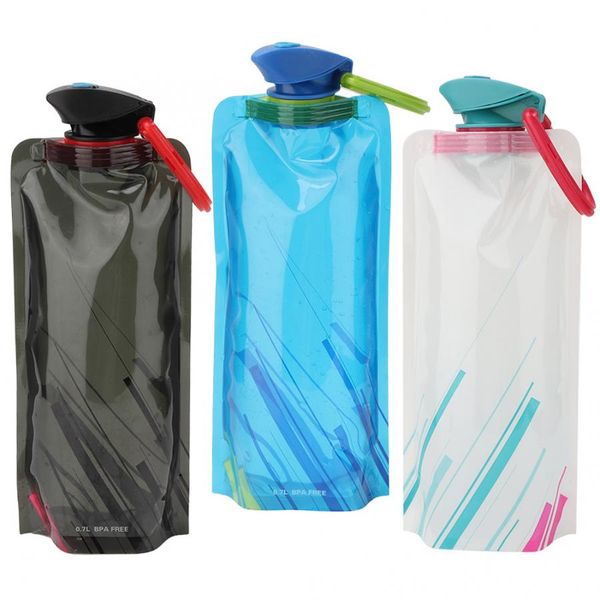 

700ml portable folding water bag outdoor climbing cycling drink bottle outdoor camping hiking water storage bag