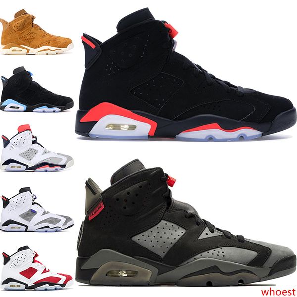 

2020 men black infrared 6 6s basketball shoes mens cny carmine gatorade green tinker unc sport blue oreo designer trainers sneakers us 7-13