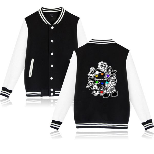

undertale hip hop jacket jacket men streetwear casacas para hombre printed undertale baseball jackets plus size for men, Black;brown