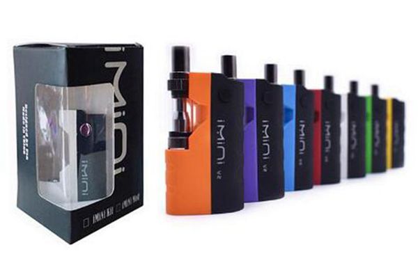 

Imini Battery Kit 500mAh Box Mod Battery 510 Резьба для густых масляных картриджей Испаритель Liberty V1 Бак Воск Распылитель Vape Pen Стартовые наборы