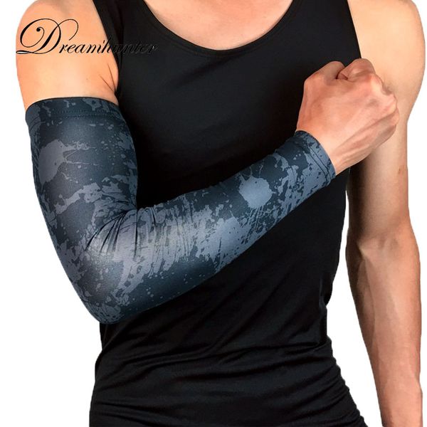

2 pcs/set sports arm warmers cycling breathable sun protection sleeves basketball running arms sleeve protector brace arm guard, Black
