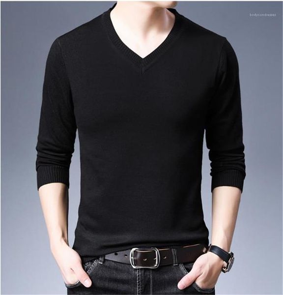 

neck long sleeve slim pullover outwear brief mens spring autunmn clothing autumn mens solid color sweaters v, White;black