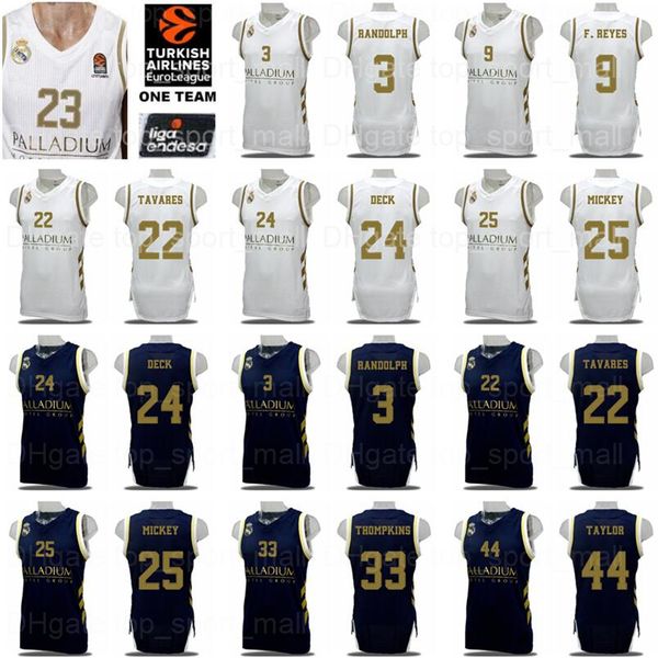

basketball jerseys real madrid baloncesto 9 felipe reyes 3 anthony randolph trey thompkins 25 mickey walter tavares usman garuba shirt kits, Black;red