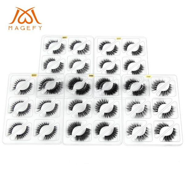 

false eyelashes mink & wink 6 pairs soft and natural 5d 100% hand made with fast