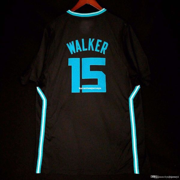 

100% stitched #15 kemba walker vest sewn jersey mens vest size xs-6xl stitched basketball jerseys ncaa, Black;blue