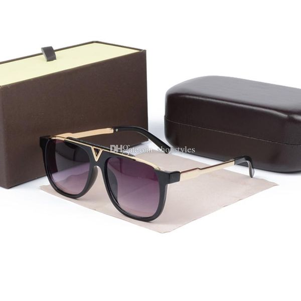 

the latest selling popular fashion men luxur designer sunglasses 0937 square plated metal combination frame with boxes, White;black