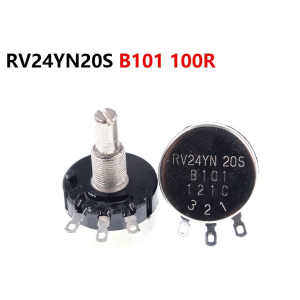 

single turn carbon film potentiometer rv24yn20s b101 100r adjustable resistor