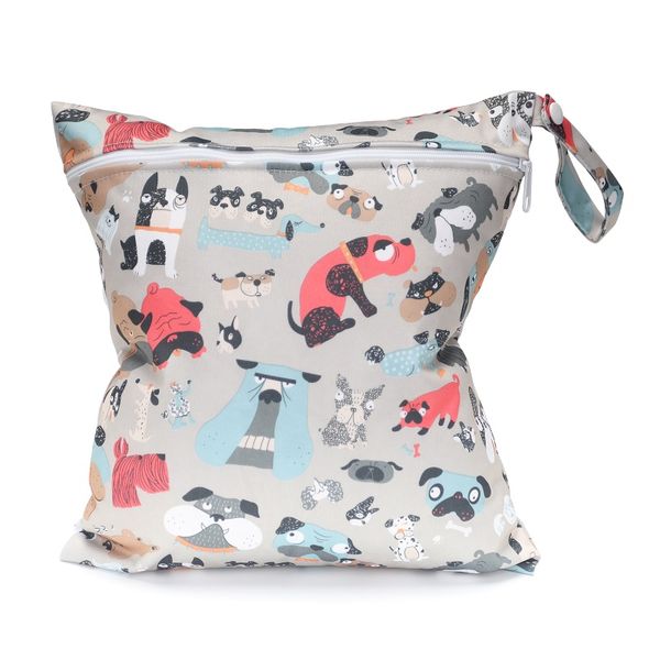 

chooec] 2020 new wet bag washable reusable cloth diaper small size:28x30cm nappies bags waterproof swim sport travel carry bag