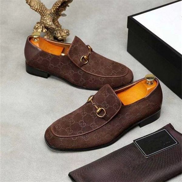 

2020 leather casual men shoes fashion men flats round toe comfortable office men dress shoes plus size 38-4, Black