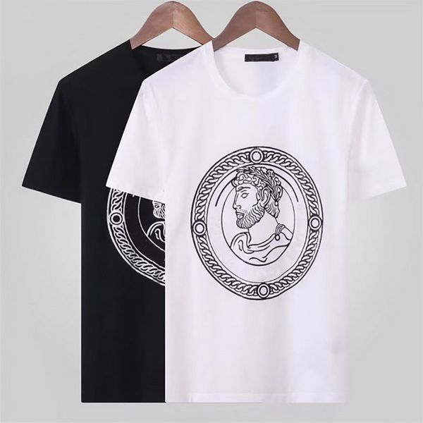 

designer men's t-shirts fashion letter print mens brand casual t shirts breathable men crew neck tees 4 styles size m-3xl, White;black