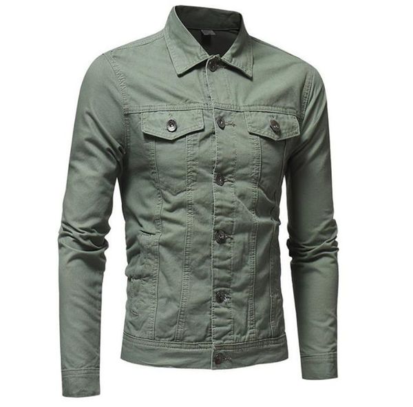 

men autumn designer denim jacket laperl neck long sleeve solid color homme coats fashion procket male clothing, Black;brown