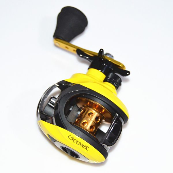 

fishing reel baitcaster 4+1bb baitcasting reel super smooth yellow