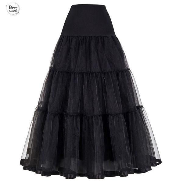 

черная женщина красной юбка для crinoline свадебной моды винтажа юбка underskirt бального платья империя voile тюль петтикот, Black