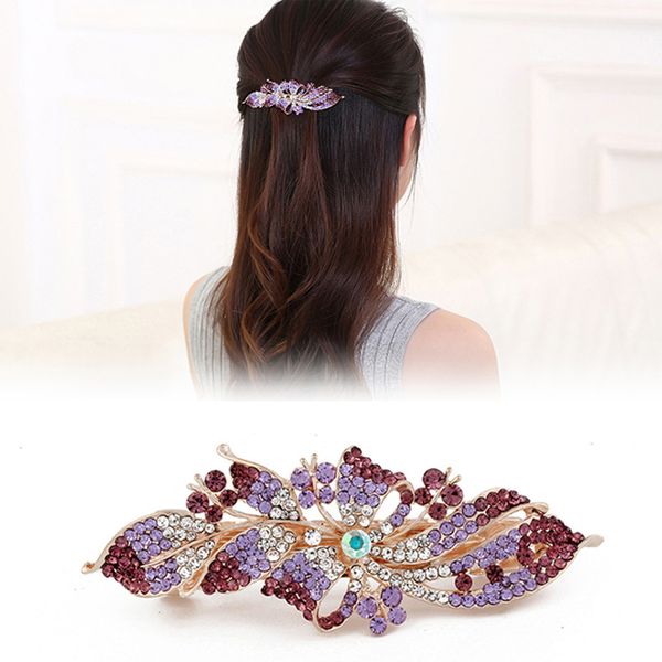 

f&u rhinestones flower design hairpins headwear for women girls rhinestone hair clips pins barrette styling tools accessories