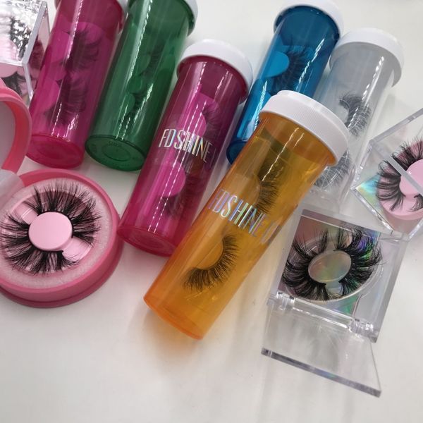 

pill eyelash packaging box custom logo fake 3d mink eyelashes boxes faux cils lash stripe empty case private label