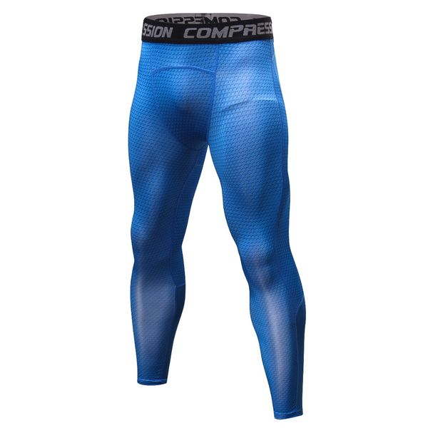 

men compression skin tights leggings g ym workout crossfit bodybuilding male bottom mma trousers fitness pants, Black