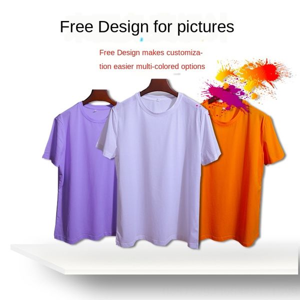 

printing mercerized t-shirt mercerized cotton cotton women's short sleeve t-shirt printing, White