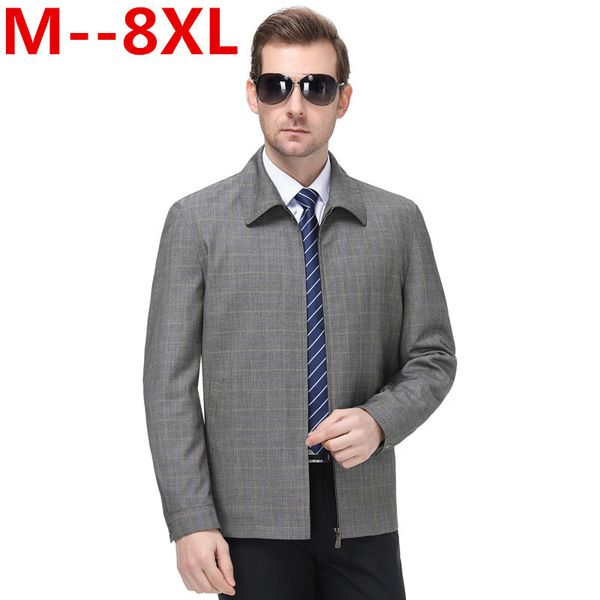 

men's jackets plus size 5xl 6xl 8xl 7xl 2019 men's new casual jacket spring regular slim jacket coat wholesale, Black;brown