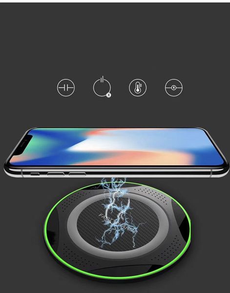 

10w qi round desk fast wireless charger wireless quick charge for iphone 11 pro 8 x samsung s9 note