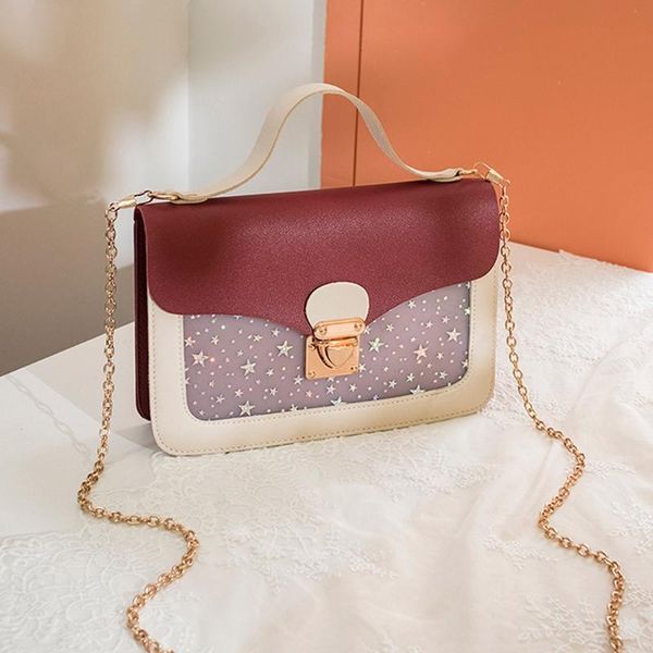 

litthing женщины мини малого квадрат пакет мешок плечо звезда блестки конструктора бумажник коммуникатор crossbody сцепление сумки сумка sac