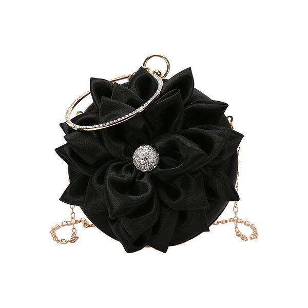 

fashion elegant flower round handle party women handbag shoulder bag chain pursr crossbody mini bag female bolsa totes