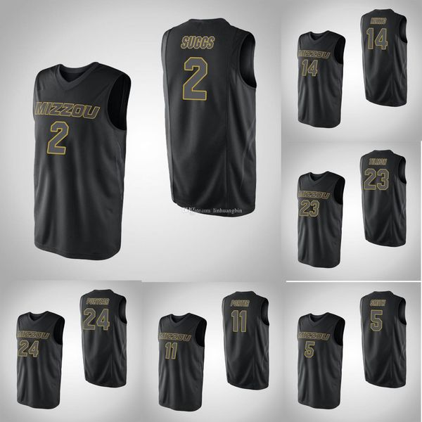 

reed nikko stitched men's missouri tigers ronnie suggs jontay porter jeremiah tilmon cullen vanleer college basketball jersey, Black
