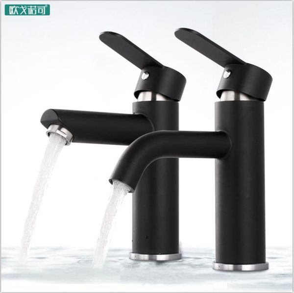 

blacken bathroom basin tap single handle deck mounted heavy weight