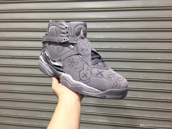 

mens viii basketball shoes cool grey outdoor comfort sport shoes with box