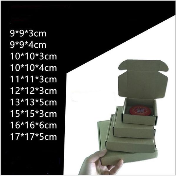 

10pcs small corrugated paper box thickened postal express packaging box square size mini jewelry gift