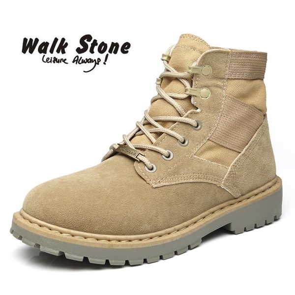 

men desert boots winter male tactical snow ankle boots combat lace up outdoor shoes casual work man botas drop shipping, Black