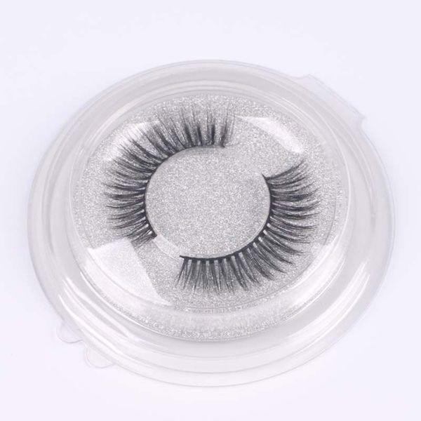 

logo printing false eyelashes private label round box transparent fake eyelash strips oem 100pairs ing