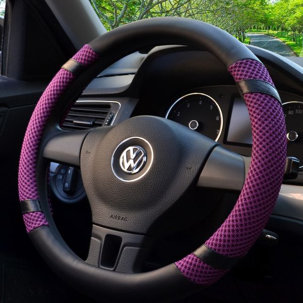 

chiziyo ice silk breathable non-slip steering wheel cover sport fit most car styling for diameter 36 38cm auto car accessories