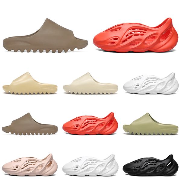 

kanye west desert sand resin slipper bone earth brown designer shoes foam runner men women sandals size 5-11