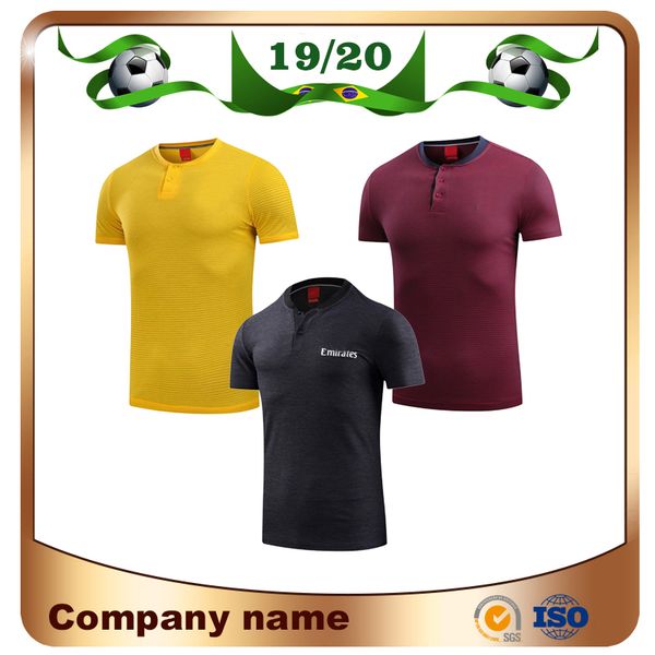 

19/20 polo soccer 2020 mbappe neymar jr polo black soccer jersey yellow red short sleeve sport polo football uniforms sales, Black;yellow