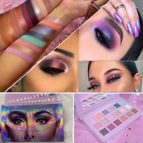 

2019 new year makeup eyeshadow palette mercury retrograde highlight eye shadow palette matte pearlescent eyeshadow pallete tslm2