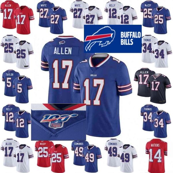 

17 josh allen mens buffalo 88 knox 91 oliver 10 cole beasley 95 kyle williams 27 tre'davious white bill 49 tremaine edmunds jersey, Black;red