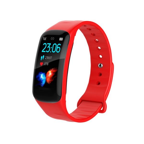 

bracelet 1.14 inch large screen oled heart rate and blood pressure monitoring ip67 cross border step watch, Slivery;brown