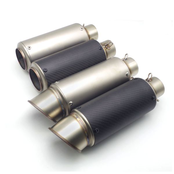 

for z1000sx cb500f yamaha wr450f vtx 1800 xvs 650 51/61mm inlet universal motorcycle exhaust scape moto muffler pipe