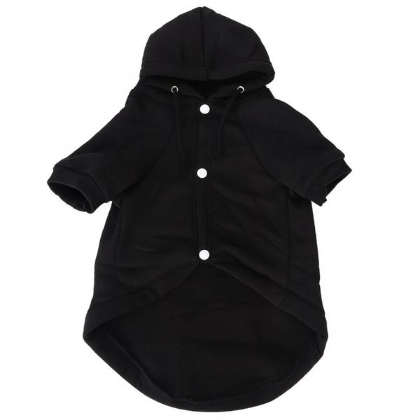 

dog hoodies black cotton pet winter warm costume hoodie leisure coat clothing clothes with buckle for dogs cats cute dog