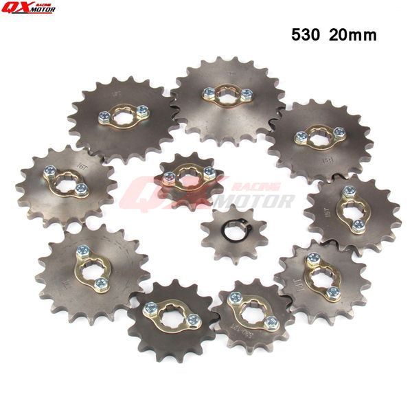 

530 10-20t 20mm id front engine sprocket for stomp ycf upower dirt pit bike atv quad go kart moped buggy scooter motorcycle