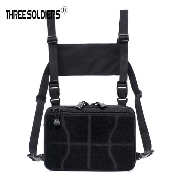 

men chest bag adjustable nylon tactical chest rig hip hop streetwear functional tactical bag waist packs unisex