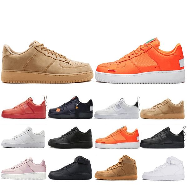 

new classic 1s dunk utility classic skateboard casual shoes high low cut green triples white black wheat men women sports sneaker shoes