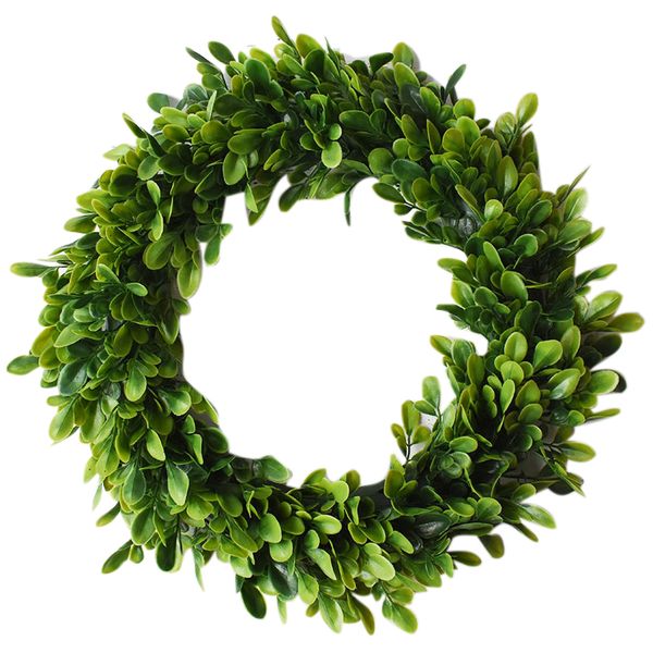 

leaf / flower wreath, 17.7 inch eucalyptus wreath round wreath front door green garland garland for home office wall christ