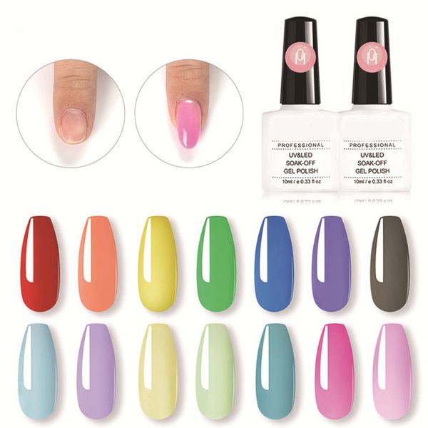 

nail extension gel art builder makeup tool solid color long lasting for women jiu55, Red;pink